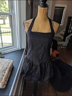 Black Halter Bubble Skirt Dress